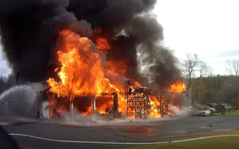 Fire destroys garage, auto memorabilia in Grampian