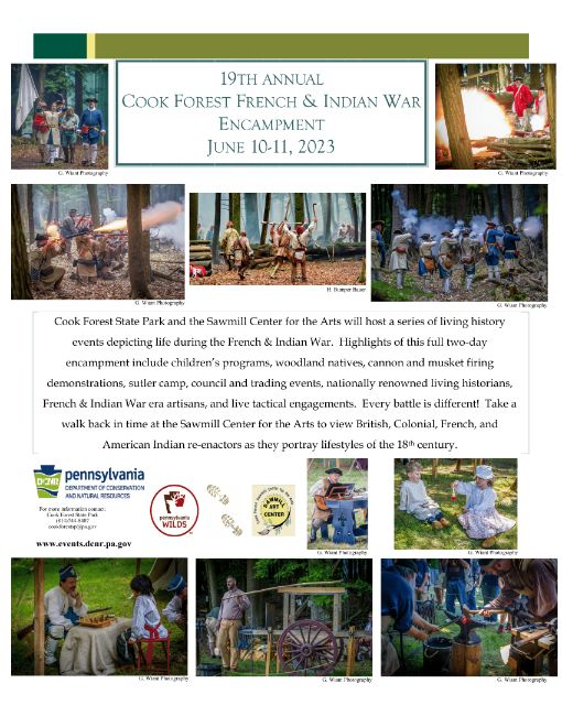19th Annual Cook forest French & Indian War encampant 2023-June 10 & 11 – Connect FM | Local News Radio - Vimarsana News