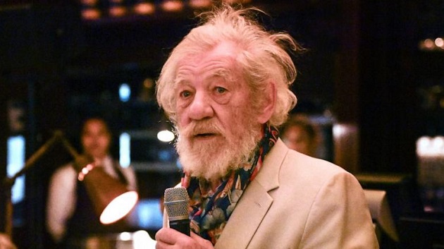 Ian McKellen thanks fans for their “kind messages and support” after fall off stage