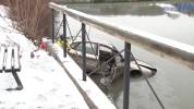 Car Drives into Clearfield County River