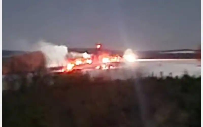 Equipment Shed Devastated in Monday Fire