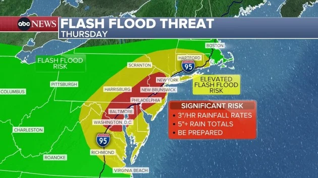 New York City to DC bracing for dangerous flooding: Latest forecast