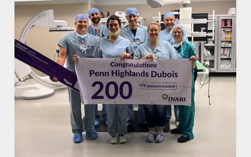 Penn Highlands DuBois Blood Clot Treatment Milestone
