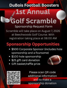 Sponsorship for DAHS Football Boosters Golf Scramble
