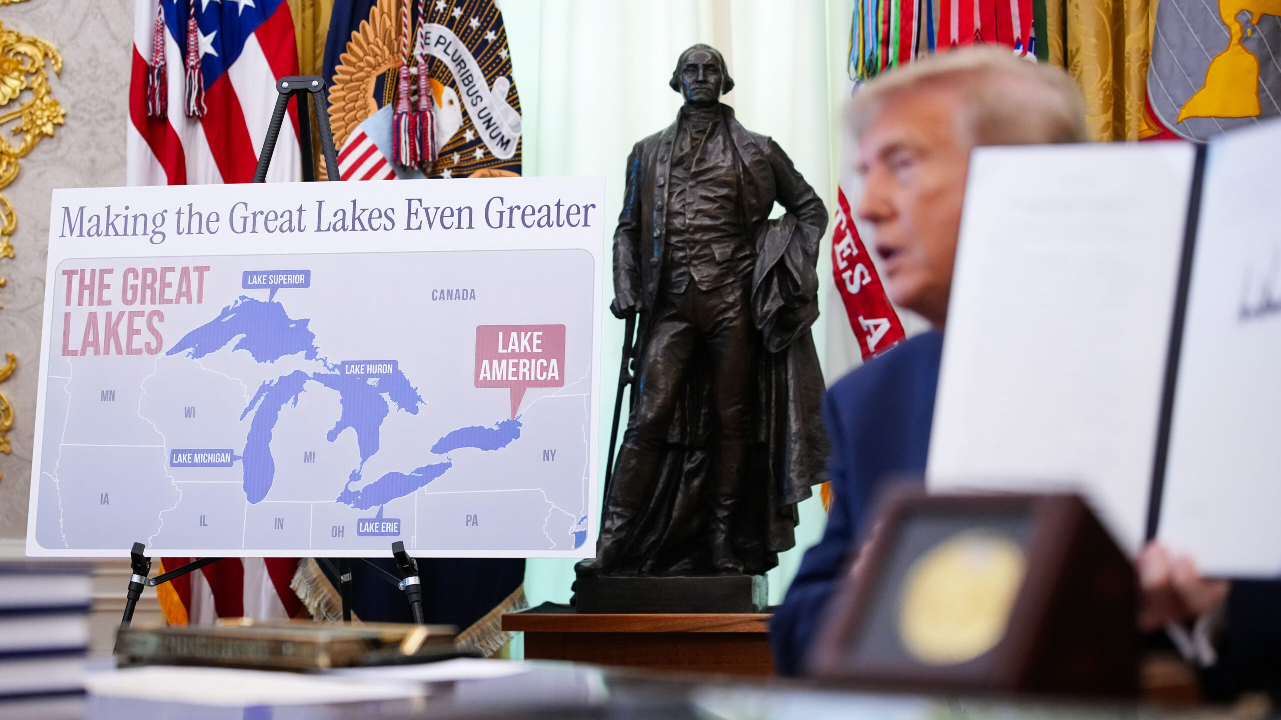 Trump signs executive order renaming Lake Ontario to 'Lake America'